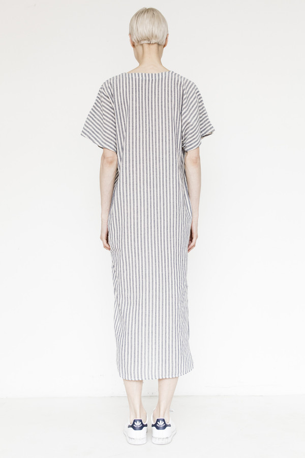 Black Crane Linen Long Dress Black Crane Linen Long Dress
