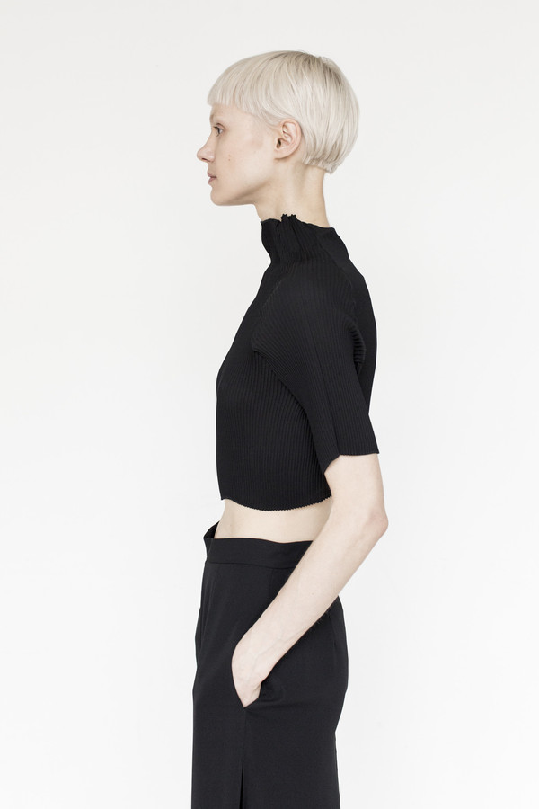 Kallmeyer Pleat Crop Mock-neck Kallmeyer Pleat Crop Mock-neck