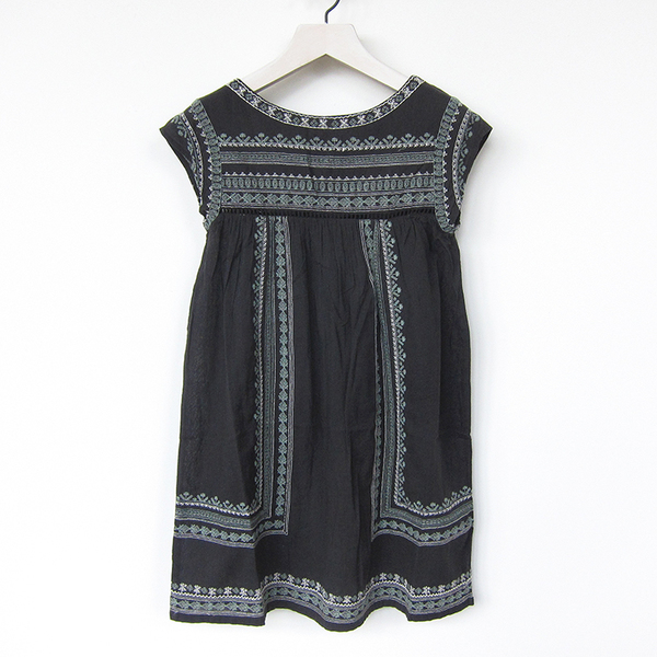 Star Mela Allie embroidered dress - faded black Star Mela Allie embroidered dress - faded black