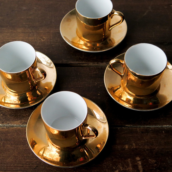 gold espresso set gold espresso set