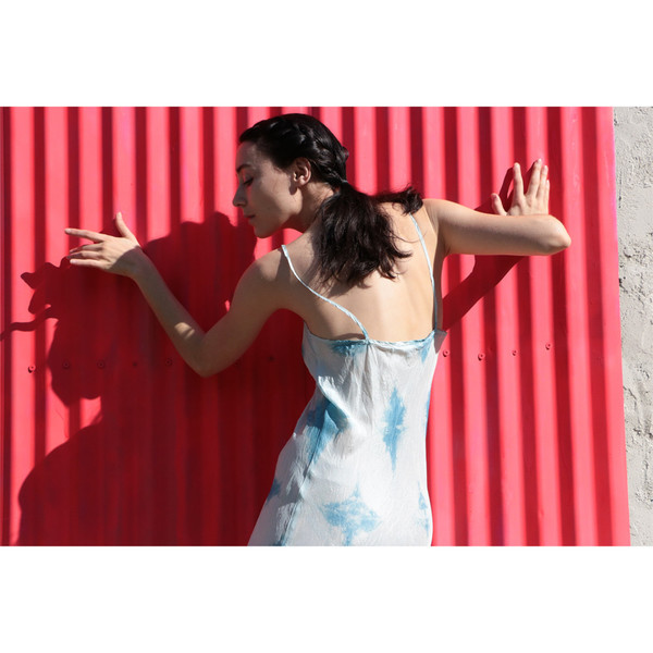 Erica Tanov greta indigo slip Erica Tanov greta indigo slip