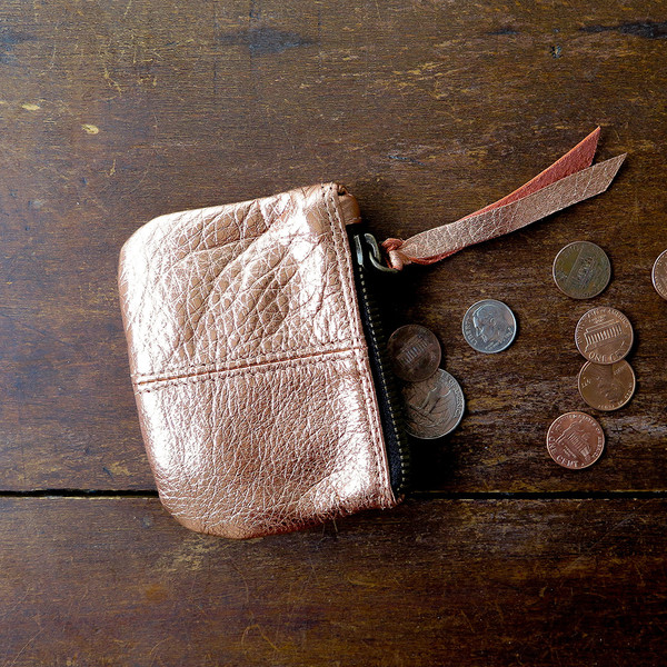 Erica Tanov metallic leather coin pouch Erica Tanov metallic leather coin pouch