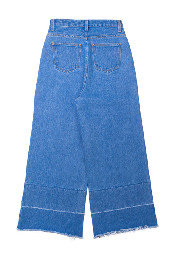 Lookast High Waist Wide Denim Pants- Light Blue Lookast High Waist Wide Denim Pants- Light Blue