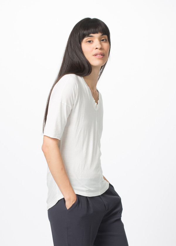 Kristensen du Nord Hi-Lo V-Neck Tee Kristensen du Nord Hi-Lo V-Neck Tee