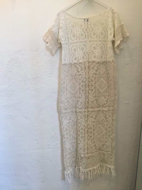 Place Nationale Sleeved Kaftan Crochet Maxi Dress Place Nationale Sleeved Kaftan Crochet Maxi Dress