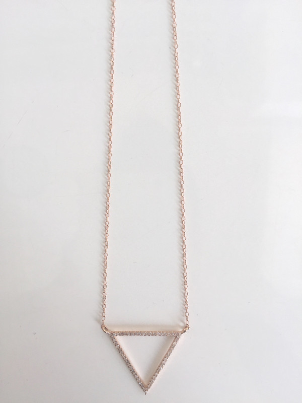 Tichel Jewels Upside Down Traingle Diamond Necklace Tichel Jewels Upside Down Traingle Diamond Necklace