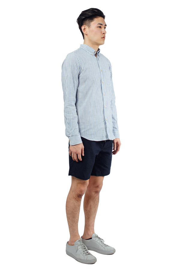 Men's Portuguese Flannel Espiga Buttondown Blue Men's Portuguese Flannel Espiga Buttondown Blue