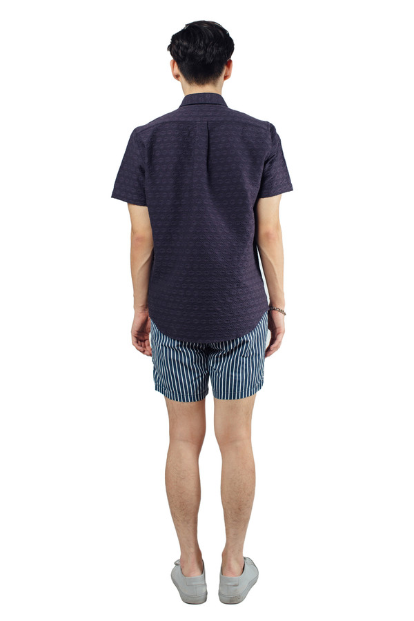 Men's Portuguese Flannel Grão S/S Buttondown Navy Men's Portuguese Flannel Grão S/S Buttondown Navy