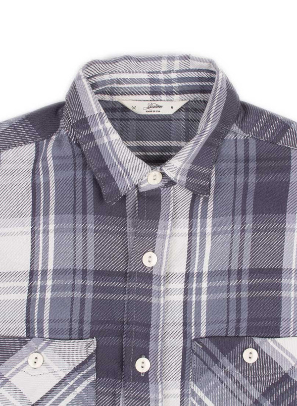 Men's 3Sixteen Flannel Workshirt SS16 Purple Check Men's 3Sixteen Flannel Workshirt SS16 Purple Check