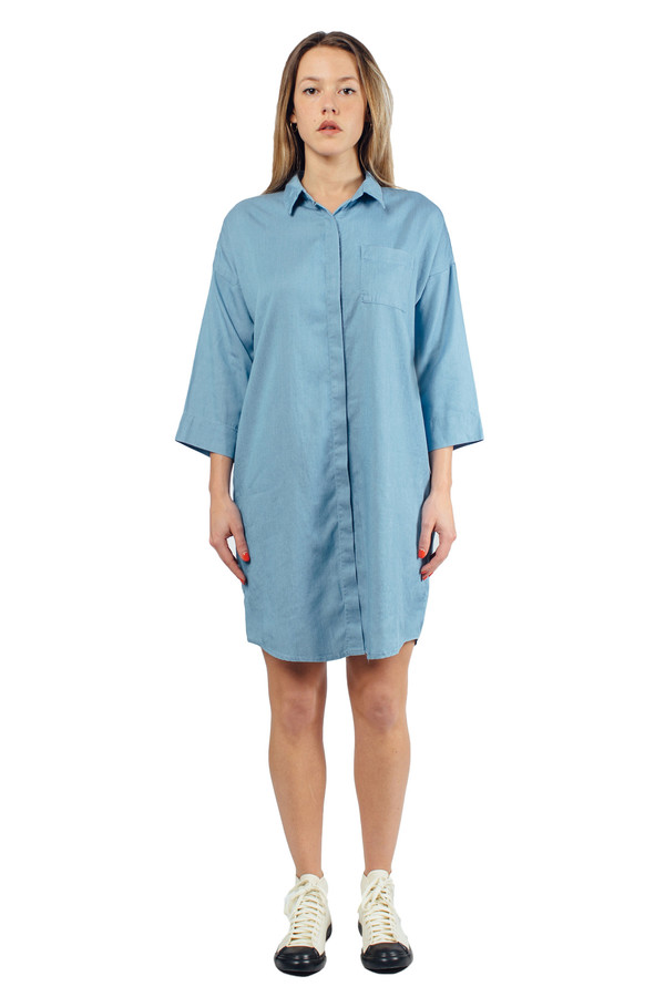 WU+SEN Lowe Chambray Shirt Dress WU+SEN Lowe Chambray Shirt Dress