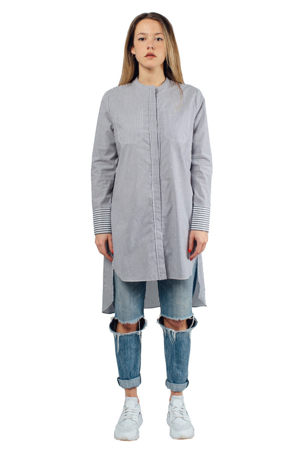WU+SEN Meres Shirt Grey Stripe WU+SEN Meres Shirt Grey Stripe