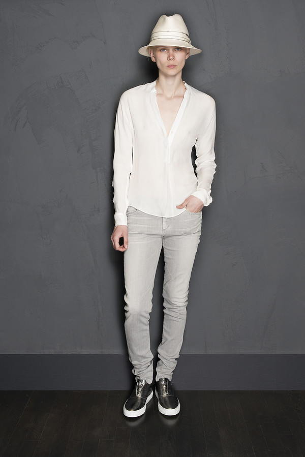 KES Henley V Neck Blouse KES Henley V Neck Blouse