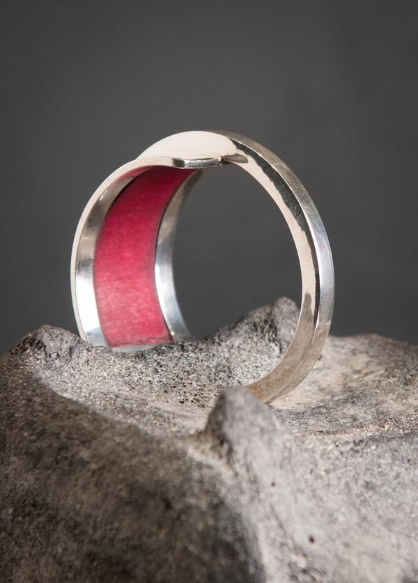 Pilar Olaverri Veneer Wood and Sterling Silver Cuff Pilar Olaverri Veneer Wood and Sterling Silver Cuff