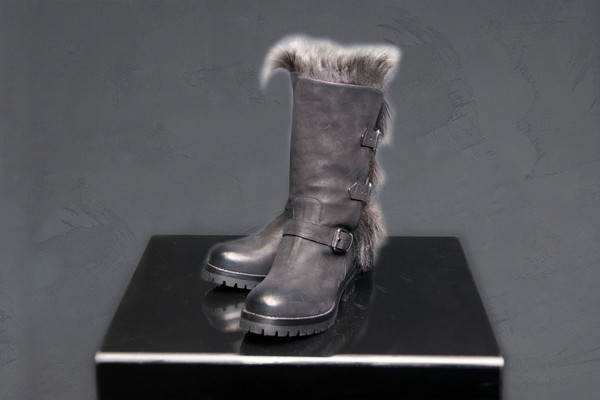Sartore Buckled Fur Boot Fox Sartore Buckled Fur Boot Fox