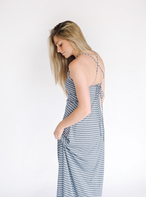 Bella Luxx Quito Stripe Low Back Maxi Bella Luxx Quito Stripe Low Back Maxi