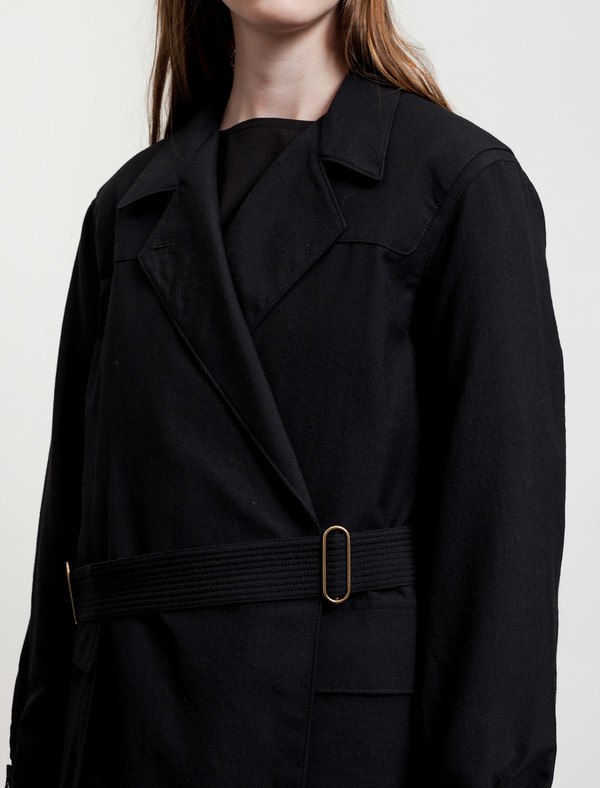 Lemaire Asymmetrical Jacket Black Lemaire Asymmetrical Jacket Black