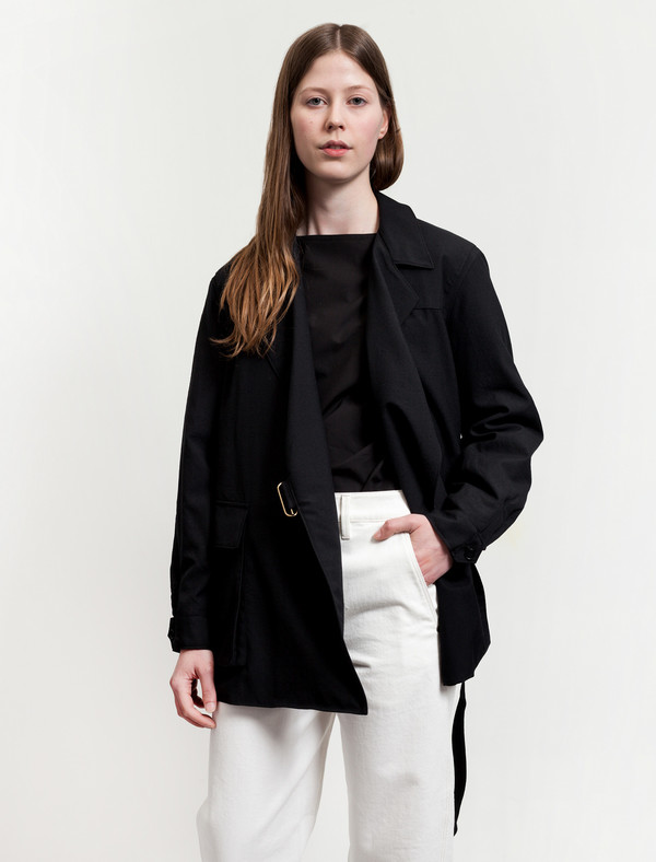 Lemaire Asymmetrical Jacket Black Lemaire Asymmetrical Jacket Black