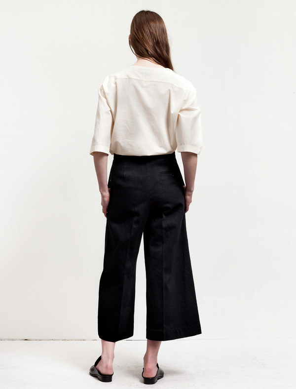 Lemaire Large Pants Cropped Black Lemaire Large Pants Cropped Black