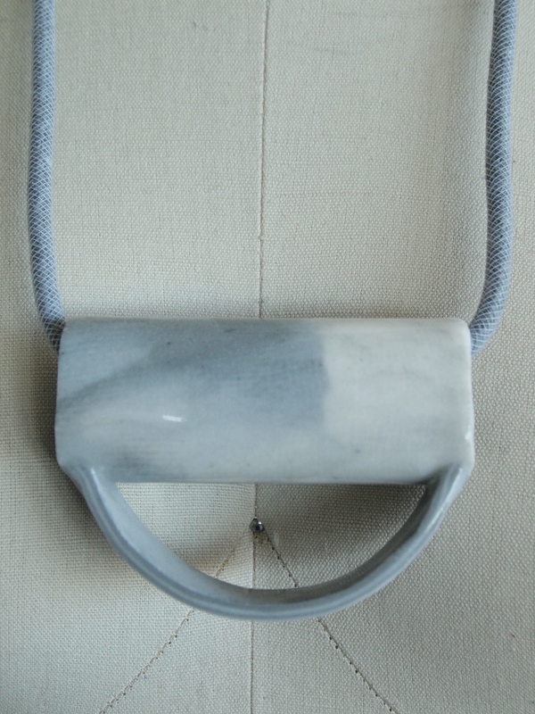 YYY marble half circle tube necklace YYY marble half circle tube necklace
