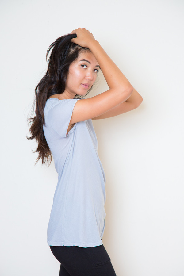 stateside silver crossover tee stateside silver crossover tee
