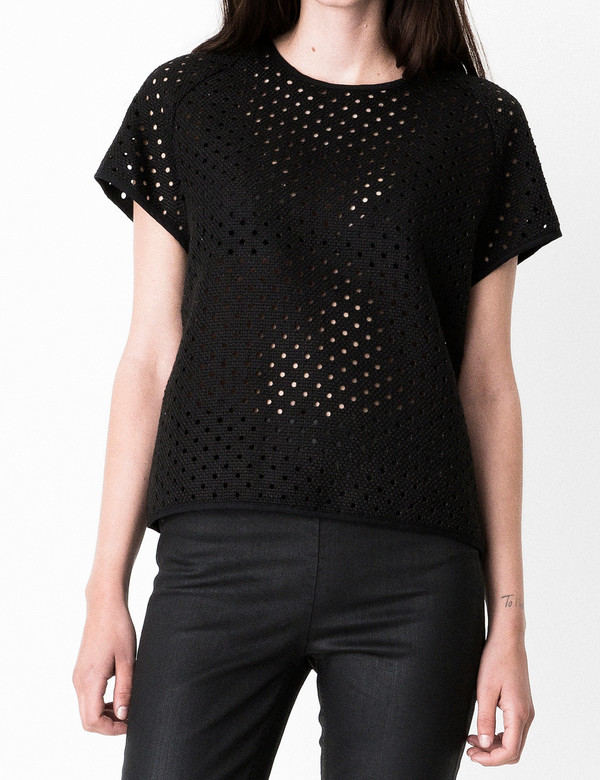 Storm and Marie "Dot" Textured Structured Top Storm and Marie "Dot" Textured Structured Top