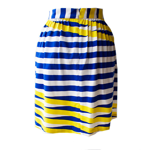 Dusen Dusen Blue Moire Drop Waist Skirt Dusen Dusen Blue Moire Drop Waist Skirt