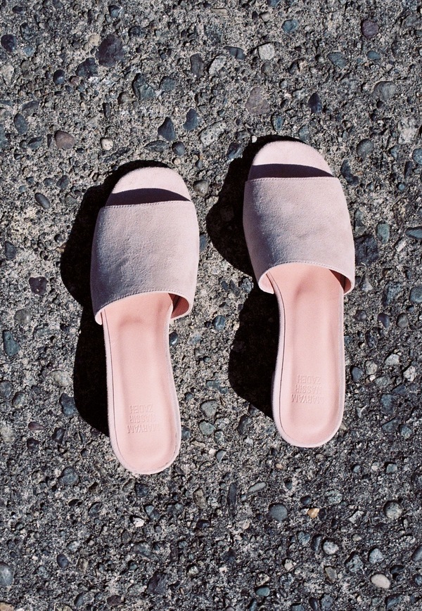 Maryam Nassir Zadeh Sophie Slide - blush suede Maryam Nassir Zadeh Sophie Slide - blush suede