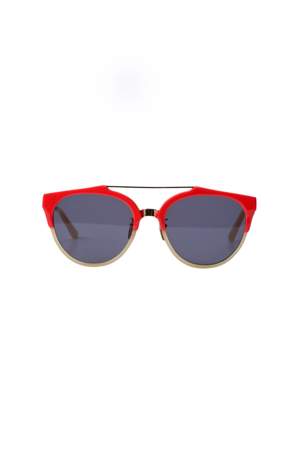 A.D.S.R. Acetate/Metal Red Sunglass A.D.S.R. Acetate/Metal Red Sunglass