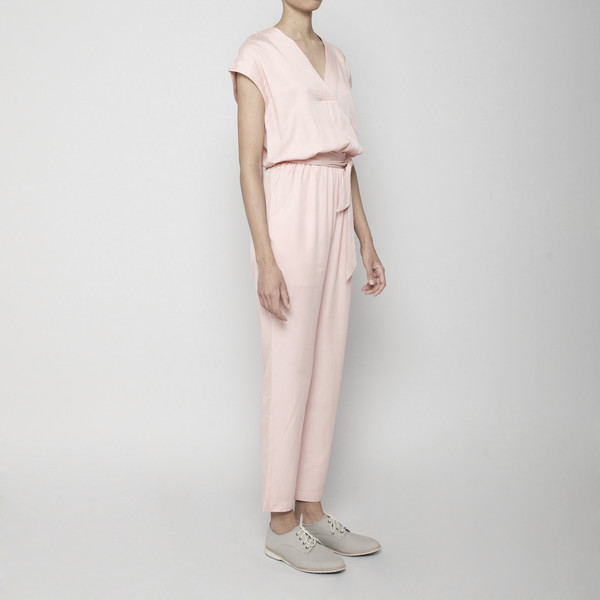 7115 by Szeki V-Neck Jumpsuit- Blush SS16 7115 by Szeki V-Neck Jumpsuit- Blush SS16