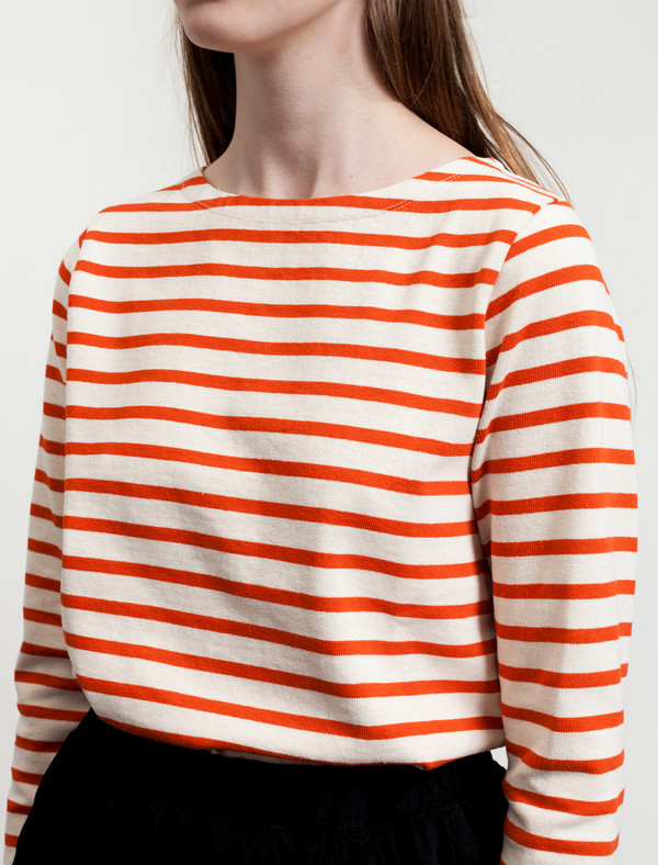 Norse Projects Inge Stripe Ecru/Orange Norse Projects Inge Stripe Ecru/Orange