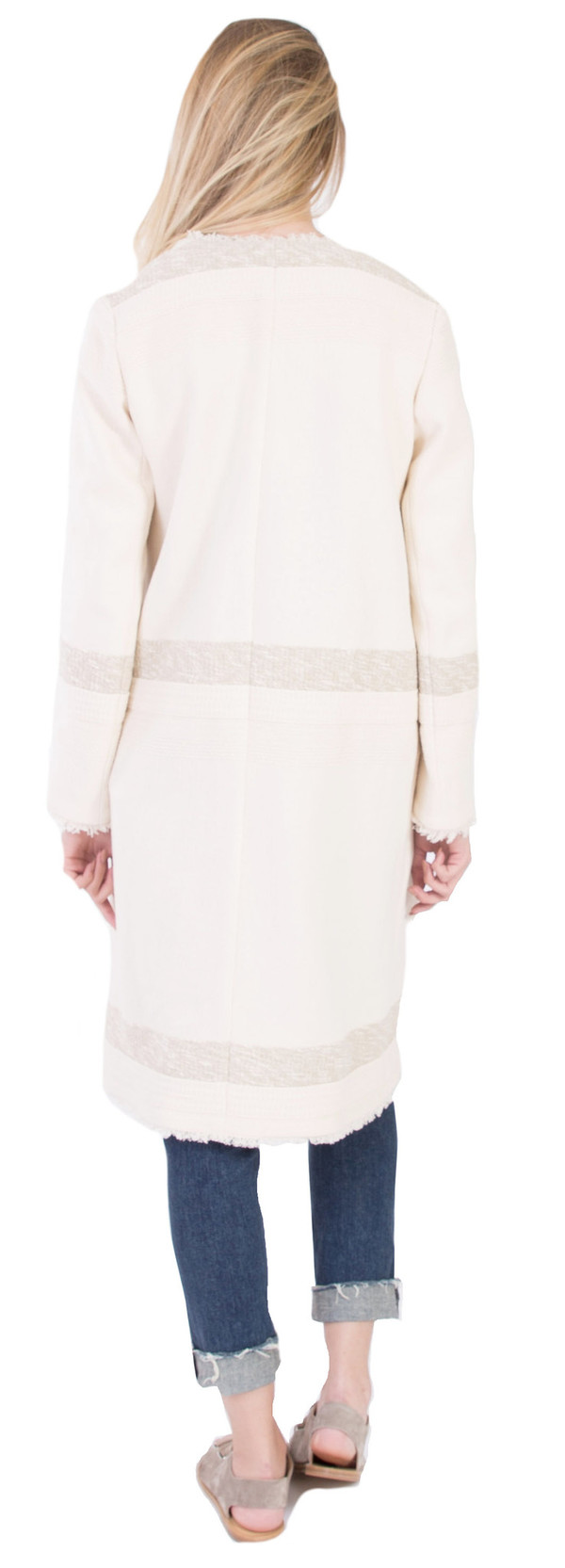 Hoss Intropia Frayed Edges Coat Hoss Intropia Frayed Edges Coat
