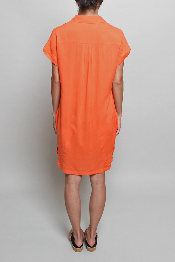 Chalayan Bag Pocket Dress in Sunset Orange Chalayan Bag Pocket Dress in Sunset Orange