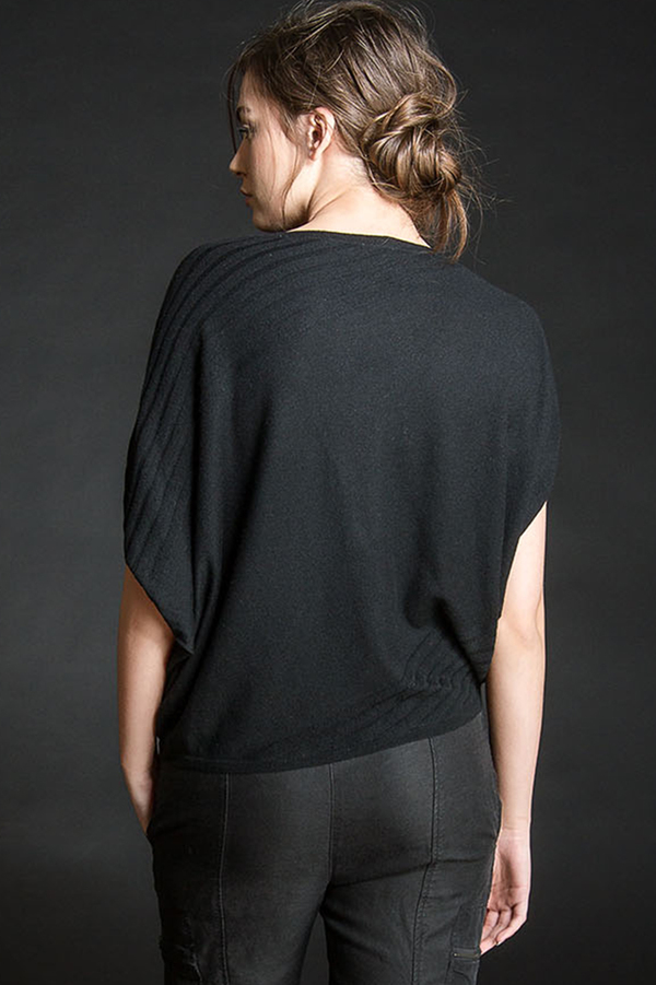 Paychi Guh Cashmere Asymmetrical Popover Black Paychi Guh Cashmere Asymmetrical Popover Black
