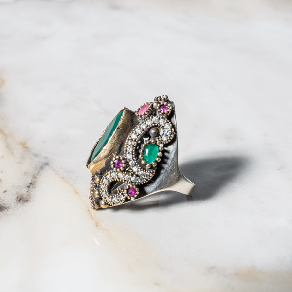 Rider For Life Emerald Mughal Ring Rider For Life Emerald Mughal Ring