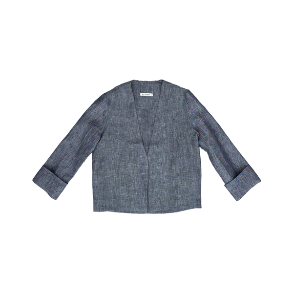 Ali Golden LINEN JACKET - BLUE CHAMBRAY Ali Golden LINEN JACKET - BLUE CHAMBRAY