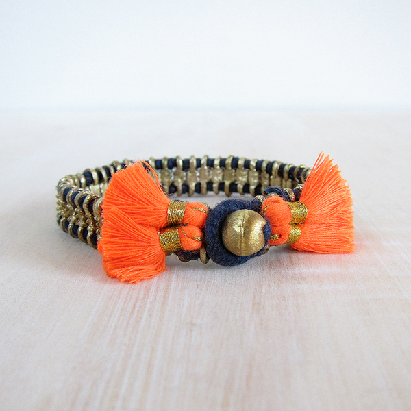 Bluma Project Cala bracelet - indigo/orange Bluma Project Cala bracelet - indigo/orange