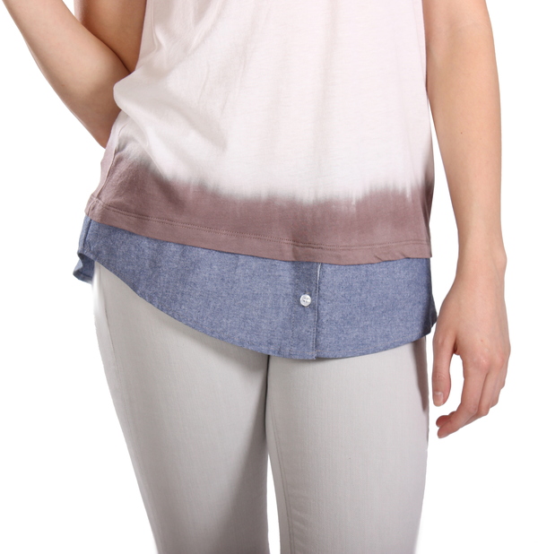 Clu Too Shirt Tailed Dip-Dyed Tank Clu Too Shirt Tailed Dip-Dyed Tank