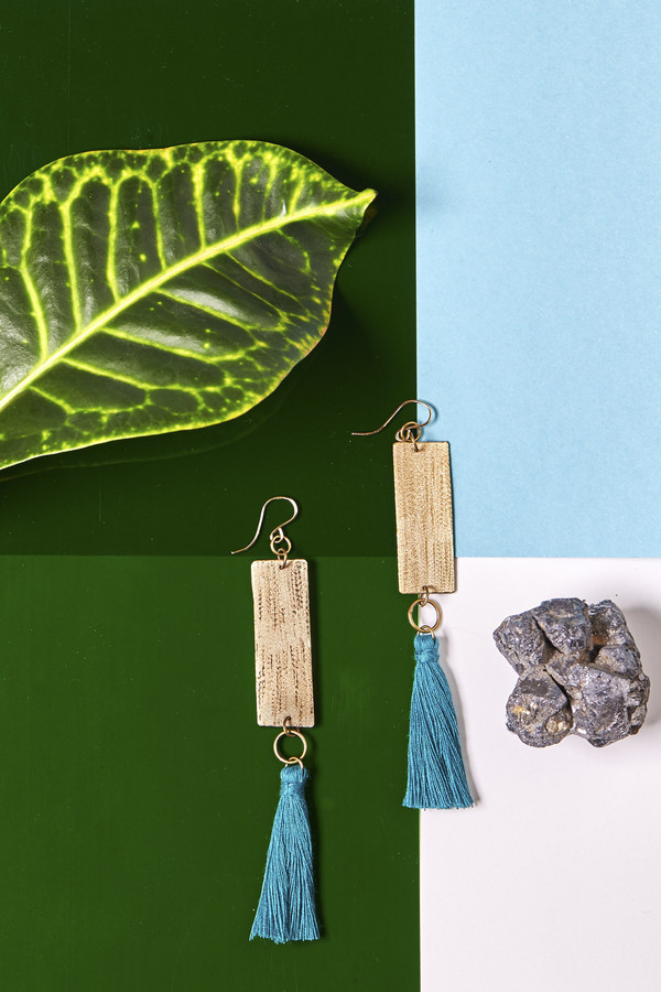 Geography 541 Lele Drop Earrings- Turquoise Geography 541 Lele Drop Earrings- Turquoise