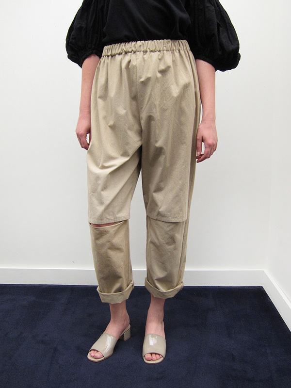 Unisex Rowena Sartin Split Knee Pant w/Back Loop, Khaki Unisex Rowena Sartin Split Knee Pant w/Back Loop, Khaki
