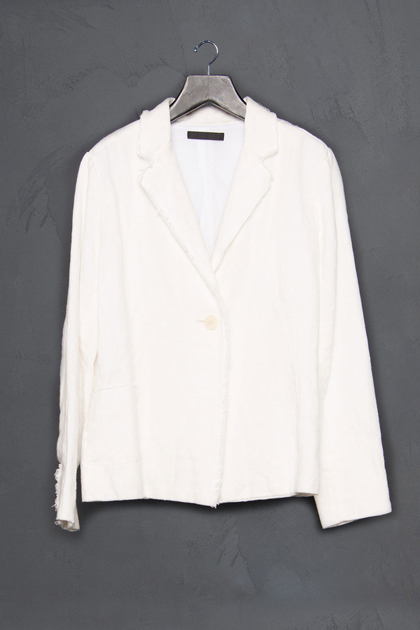 KES Raw Edge Blazer Linen KES Raw Edge Blazer Linen