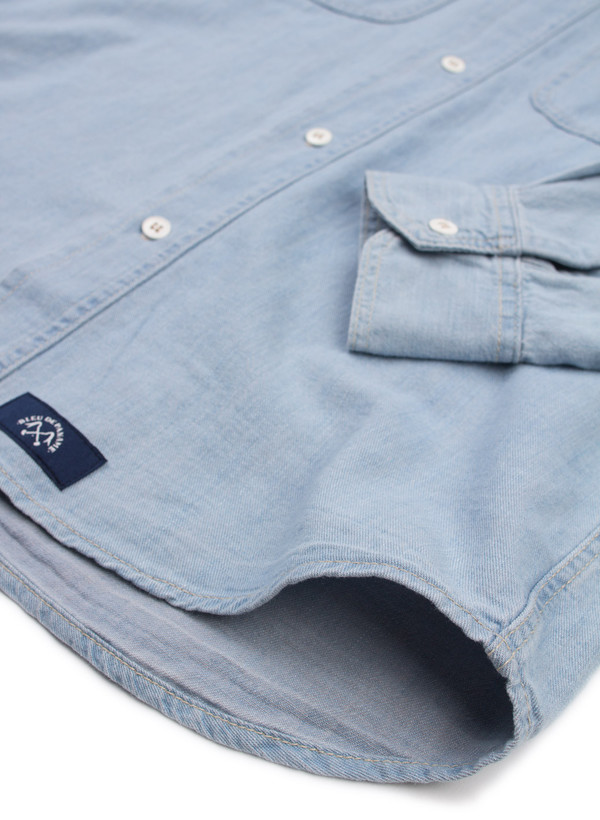 Men's Bleu De Paname Chemise 2 Poches Bleached Men's Bleu De Paname Chemise 2 Poches Bleached