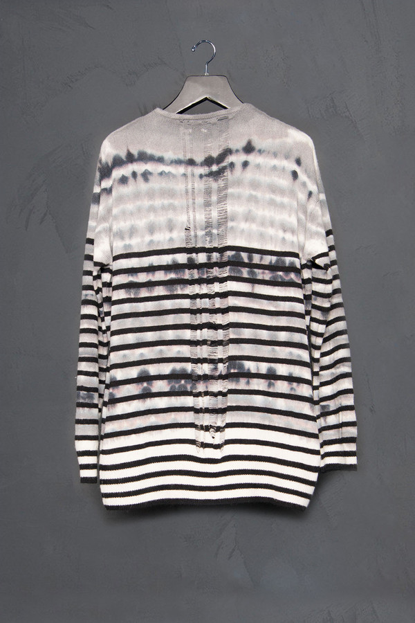 Raquel Allegra Shredded Back Tie Dye Cardigan Raquel Allegra Shredded Back Tie Dye Cardigan