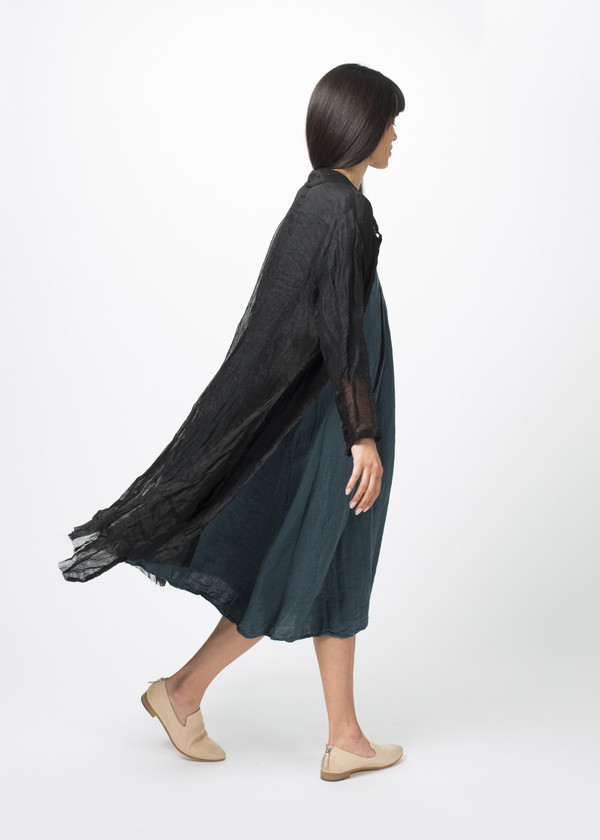 Rundholz Sheer Linen Blend Dress Rundholz Sheer Linen Blend Dress