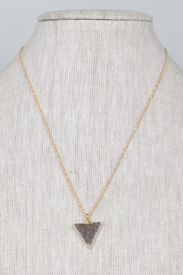 Mickey Lynn ML7427 Triangle Druzy Nk Mickey Lynn ML7427 Triangle Druzy Nk