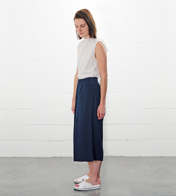 a c h r o Pleated Wide Leg Culottes a c h r o Pleated Wide Leg Culottes