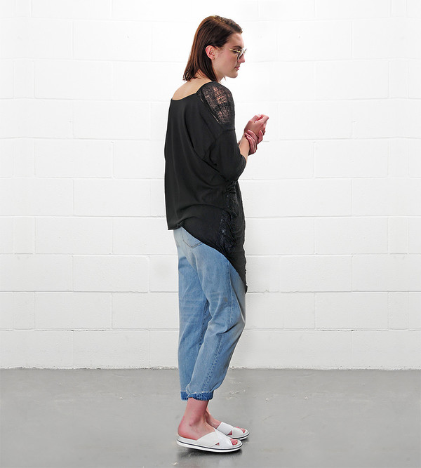Raquel Allegra Side Shred Tee Raquel Allegra Side Shred Tee