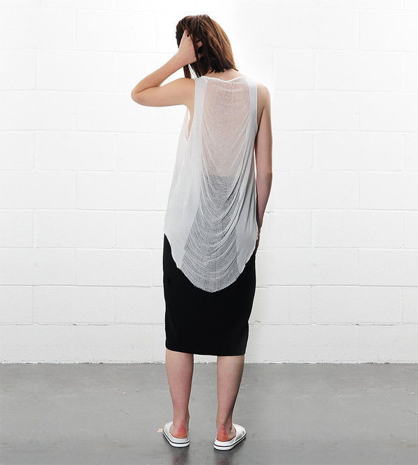Raquel Allegra White Combo Tank Raquel Allegra White Combo Tank