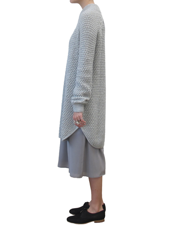 ALI GOLDEN RICE-STITCH SWEATER DRESS ALI GOLDEN RICE-STITCH SWEATER DRESS