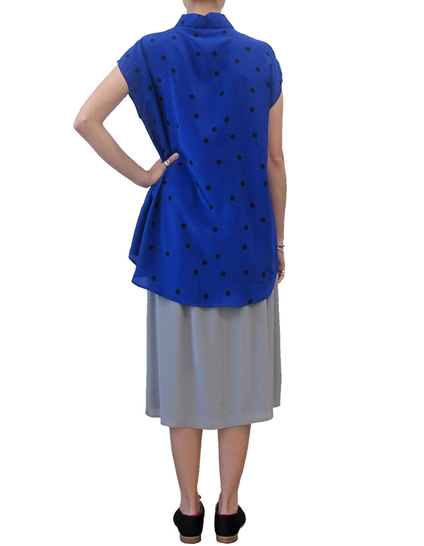 ALI GOLDEN BLACK-DOT COLLARED TUNIC ALI GOLDEN BLACK-DOT COLLARED TUNIC