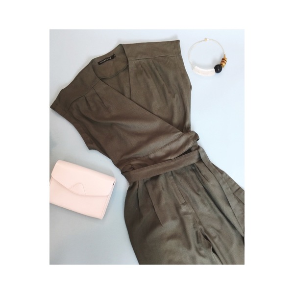 Curator Maren Pantsuit - Dusty Green Curator Maren Pantsuit - Dusty Green